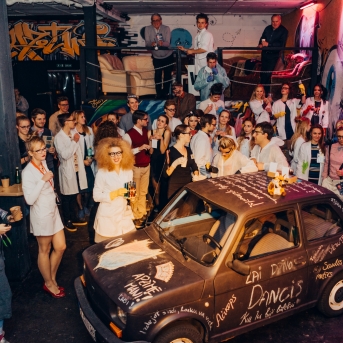 Pagrīdes zinātnieku laboratorija - jauno dejotāju iesvētības - Foto Jurģis Rikveilis