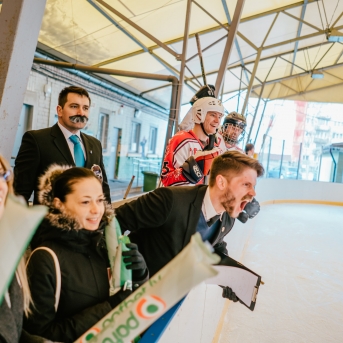 Dancis vs Vektors - draudzīgais hokeja duelis - Foto Jurģis Rikveilis