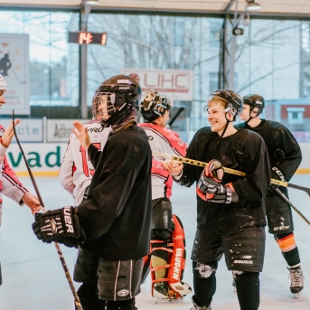 Dancis vs Vektors - draudzīgais hokeja duelis - Foto Jurģis Rikveilis