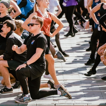 Dancis mēģinājumos Daugavas stadionā - Foto Jurģis Rikveilis