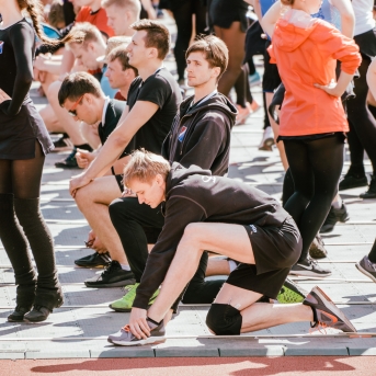Dancis mēģinājumos Daugavas stadionā - Foto Jurģis Rikveilis