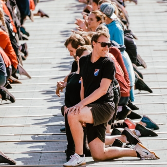 Dancis mēģinājumos Daugavas stadionā - Foto Jurģis Rikveilis