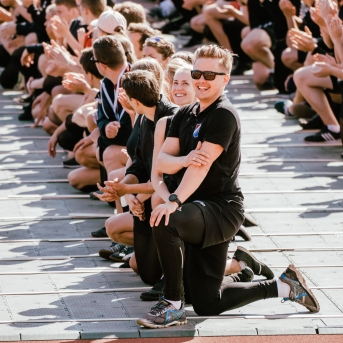 Dancis mēģinājumos Daugavas stadionā - Foto Jurģis Rikveilis