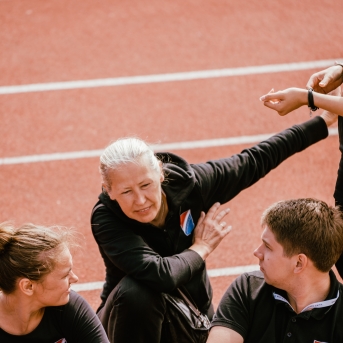 Dancis mēģinājumos Daugavas stadionā - Foto Jurģis Rikveilis