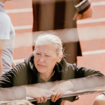 Dancis mēģinājumos Daugavas stadionā - Foto Jurģis Rikveilis