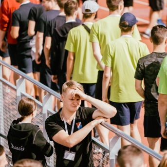 Dancis mēģinājumos Daugavas stadionā - Foto Jurģis Rikveilis