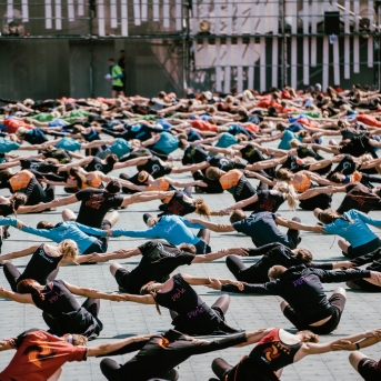 Dancis mēģinājumos Daugavas stadionā - Foto Jurģis Rikveilis