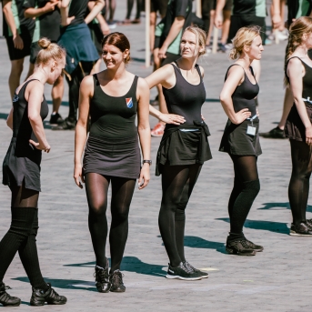Dancis mēģinājumos Daugavas stadionā - Foto Jurģis Rikveilis