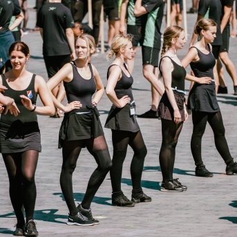 Dancis mēģinājumos Daugavas stadionā - Foto Jurģis Rikveilis