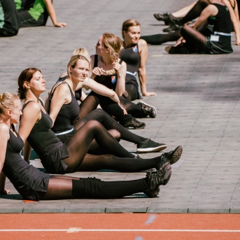 Dancis mēģinājumos Daugavas stadionā - Foto Jurģis Rikveilis