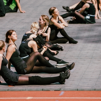 Dancis mēģinājumos Daugavas stadionā - Foto Jurģis Rikveilis