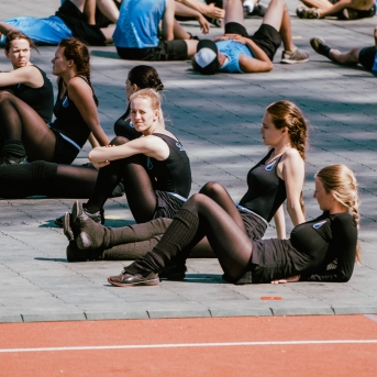 Dancis mēģinājumos Daugavas stadionā - Foto Jurģis Rikveilis