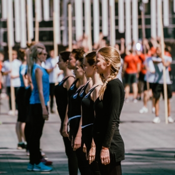 Dancis mēģinājumos Daugavas stadionā - Foto Jurģis Rikveilis