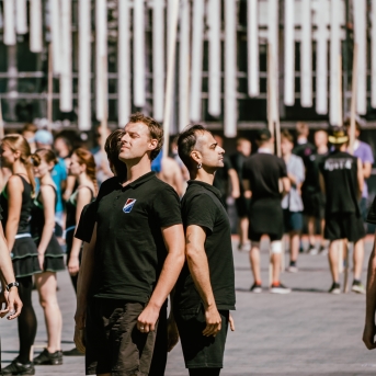 Dancis mēģinājumos Daugavas stadionā - Foto Jurģis Rikveilis